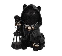 Nemesis Now Reapers - Lanterna a forma di gatto, 18,5 cm, colore: nero