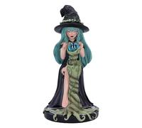 Nemesis Now Sage Sugar and Spice Figurine 17,5 cm, resina, nero/verde, ispirato alla natura, strega eterea nella natura, statuetta in resina di alta qualità, sapientemente dipinta a mano