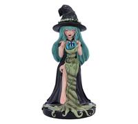 Nemesis Now Sage Sugar and Spice Figurine 17,5 cm, resina, nero/verde, ispirato alla natura, strega eterea nella natura, statuetta in resina di alta qualità, sapientemente dipinta a mano