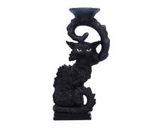 Nemesis Now Salem-Portacandele a Forma di Gatto Nero, 20 cm, Resina