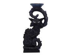 Nemesis Now Salem-Portacandele a Forma di Gatto Nero, 20 cm, Resina