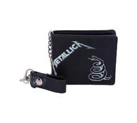 Nemesis Now, Portafoglio dei Metallica in ecopelle nera con catena, 11 cm, prodotto con licenza ufficiale