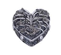 Nemesis Now Scatola a forma di cuore, argento, 10,5 cm