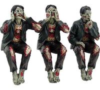 Nemesis Now See No, Hear No, Speak No Evil Zombies, Statuetta 21 cm, Verde, Resina, Taglia Unica