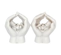 Nemesis Now Set di 2 ripari da 7 cm, bianco