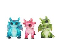 Nemesis Now - Set di 3 statuette, motivo: draghi piccoli, 8 cm, multicolore