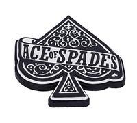 Nemesis Now - Set di Quattro sottobicchieri in Resina con Scritta Ace of Spade, 12,5 cm, Colore: Nero