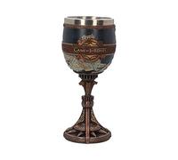 Nemesis Now Seven Kingdoms Game of Thrones, calice in bronzo, resina con inserto in acciaio inox, 17,5 cm