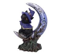 Nemesis Now Sooky Witches U5437T1 - Statuetta con gatto nero e mezzaluna, 11,5 cm