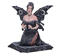 Nemesis Now Spirit Board, statuetta di fata da 15 cm, in resina, nera, torsione di fata su tavola spiritica classica, regalo alternativo gotico, fata in resina di alta qualità, sapientemente dipinta a