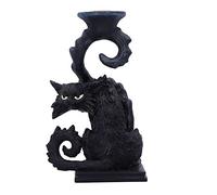 Nemesis Now Spite-Portacandele a Forma di Gatto Nero, 18,5 cm, Resina, 18.5cm