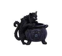 Nemesis Now Spite's Cauldron - Bruciatore di incenso a riflusso, gatto nero, 16,3 cm
