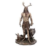Nemesis Now - Statuetta a forma di erna e animali, 38 cm, colore: Bronzo