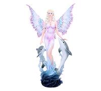 Nemesis Now Fairy Figurine 39.5cm, Pink Statuetta a Forma di Fata Delphinia, 39,5 cm, Rosa, Resina Sintetica
