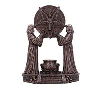 Nemesis Now Statuetta altare di Baphomet, 18,5 cm, resina, bronzo, ornamento per bapometto, statuetta da altare di Baphomet, sapientemente dipinta a mano, fuso nella migliore resina