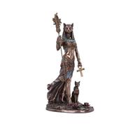 Nemesis Now Statuetta bronzata del dio egiziano, statua dipinta a mano, decorazione artistica dell'antico Egitto - Bastet, dea della protezione