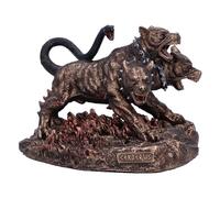 Nemesis Now Statuetta Cerberus il Segugio delle Ade a tre teste, resina, bronzo, ornamento dettagliato di Cerburus, statuetta mitologia greca, fusa in resina di alta qualità, rifinita in bronzo