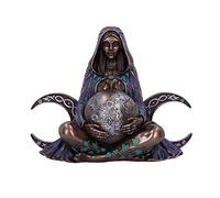 Nemesis Now Statuetta della dea tripla luna, in bronzo, 36 cm, splendidamente scolpita, ornamento della dea della tripla luna, regalo Wiccan, realizzato in resina pregiata, sapientemente dipinto a
