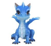 Nemesis Now Statuetta di drago di ghiaccio 12,3 cm, resina, blu, figura di drago bambino, statuetta di drago blu, regalo da collezione, fuso in resina di alta qualità, sapientemente dipinto a mano