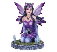 Nemesis Now Crystal Fairy Violet Figurine 9cm, Resin, Purple Fairy Figurine Desi