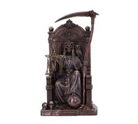 Nemesis Now Statuetta di trono di Santa Muerte, bronzo, 22 cm