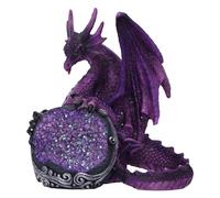 Nemesis Now Statuetta Guardian of the Geode, resina, viola, 11,5 cm