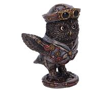 Nemesis Now Statuetta in bronzo con gufo steampunk, 11 cm