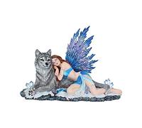 Nemesis Now - Statuetta Lupiana, 33 cm, Taglia 41 cm, Colore: Blu