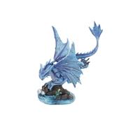 Nemesis Now - Statuetta per adulti, motivo: drago d'acqua, 31 cm, in resina, blu
