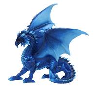 Nemesis Now Statuetta Yukiharu 21,5 cm, resina, scultura drago blu, merchandising gotico fantasy, fusa in resina di alta qualità, dipinta a mano
