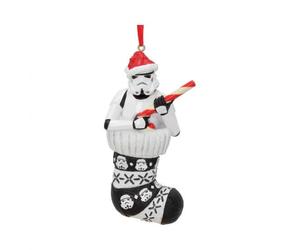 Nemesis Now Stormtrooper in Stocking Décoration à Suspendre Blanc 11,5 cm