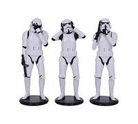 Nemesis Now – Statuetta Stormtrooper di fantascienza "Three Wise" – 14 cm – Bianco