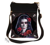 Nemesis Now B2348F6 Sugar Skull James Ryman Borsa A Tracolla 23 Cm, In Poliuretano E Tela, Colore: Nero