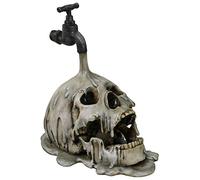 Nemesis Now Tapped Pouring Tap Skull Ornament Figurine Statuetta Decorativa a Forma di Teschio con Rubinetto, Argento, Taglia Unica