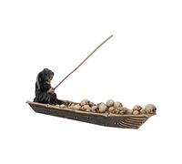 NN Designs The Ferryman Grim Reaper River Styx Skeleton Incense Holder NUOVO