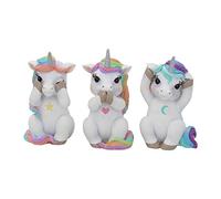Nemesis Now Three Wise Cutiecorns - Set di statuette, 9,5 cm, colore: bianco