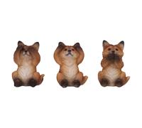 Nemesis Now Three Wise Foxes U6722A24 - Set di tre statuine in resina, colore: m