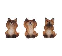 Nemesis Now Three Wise Foxes U6722A24 - Set di tre statuine in resina, colore: m