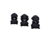 Nemesis Now Three Wise Labrador, nero, 8,5 cm, B5881V2