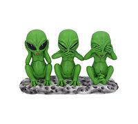 Nemesis Now Three Wise Martians - Statuine aliene da 16 cm, Colore: Verde