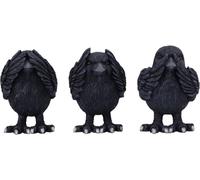 Nemesis Now Three Wise Ravens, Black, 8.7cm (B6023V2)