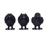 Nemesis Now Three Wise Ravens, Black, 8.7cm (B6023V2)