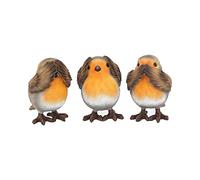 Nemesis Now Three Wise Robins - Statuetta da 8 cm, colore: Marrone