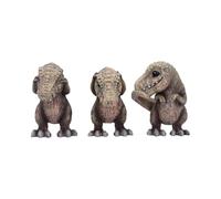 Nemesis Now Three Wise See No Evil Hear No Evil Speak No Evil Figurine Adorabili in resina dipinta a mano da collezione e regalo - Tyrannasaurus Rex
