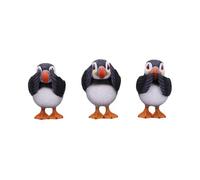 Nemesis Now Three Wise See No Evil Hear No Evil Speak No Evil Figurine Adorabili in resina dipinta a mano da collezione e regalo - Puffins