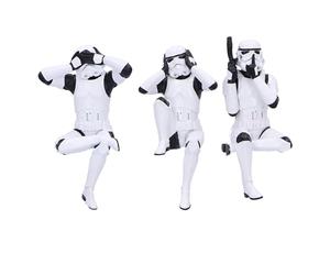 Nemesis Now Three Wise - Statuette di Stormtrooper seduto, 11 cm, in resina, colore bianco, ufficiale Stormtrooper originale, tre saggi scaffali, film di fantascienza, da collezione, fuso in resina