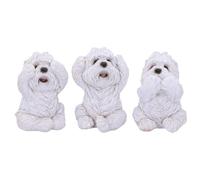 Nemesis Now Three Wise Westies statuette, bianco, 8 cm, U4461N9