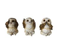 Nemesis Now Tre sagge gufi marroni statuette 7,5 cm