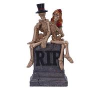 Nemesis Now True Love Never Dies-Statuetta da Matrimonio con Gli Amanti dello Scheletro, Grigio, 17cm