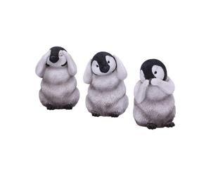 Nemesis Now U4921R0 See No, Hear No, Speak No Evil Emperor Penguin Chick Figurin